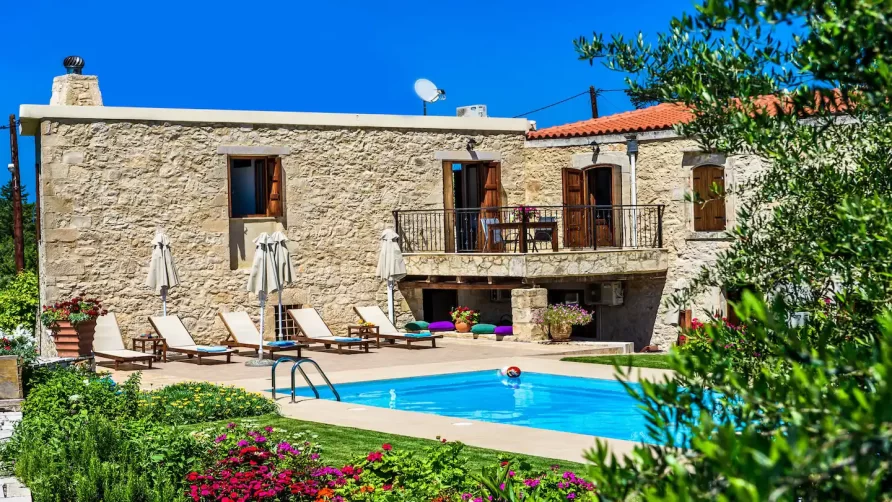 Spacious stonebuilt villa in a tranquil setting.