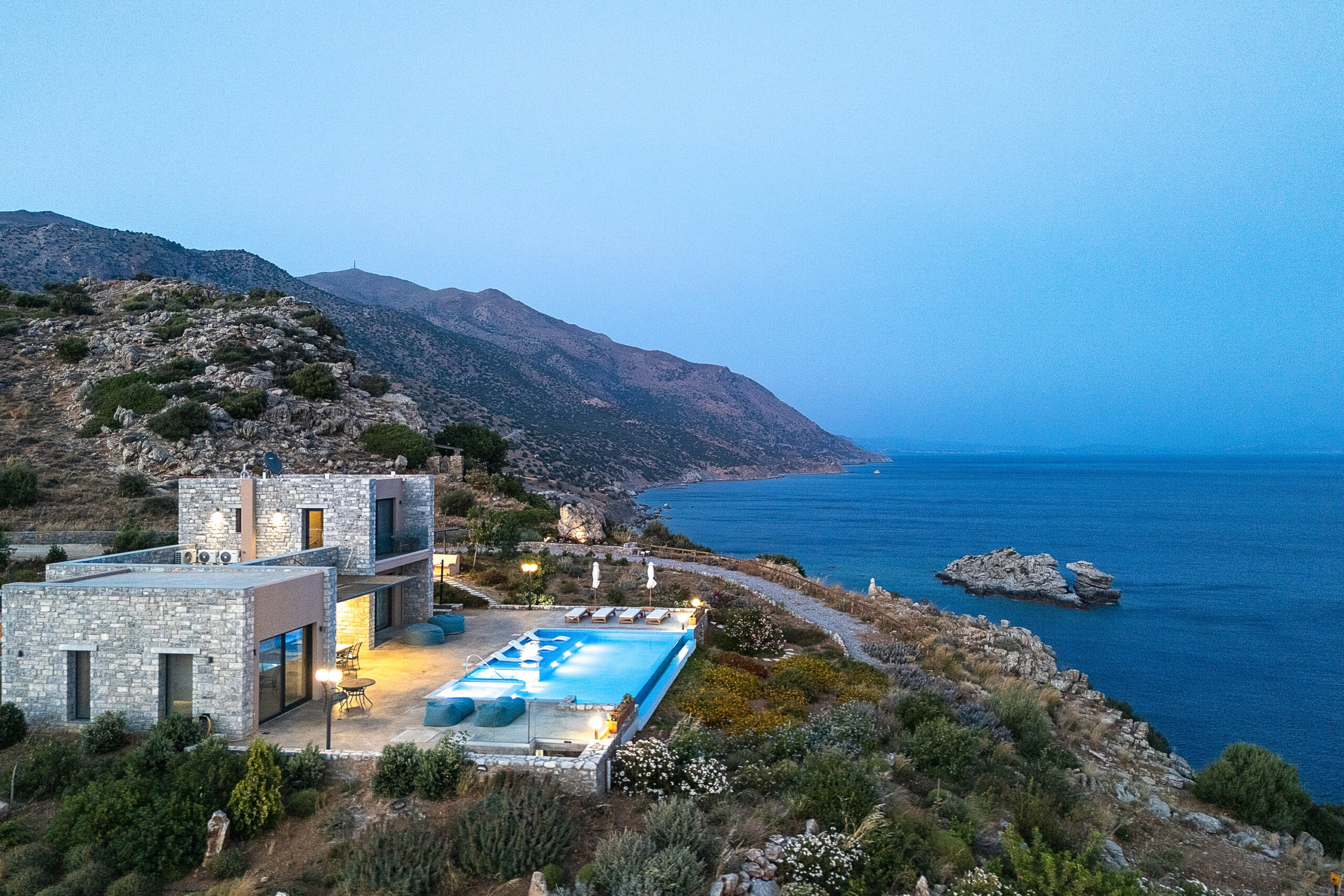 Prasonisi Seafront Infinity Pool Villa South Rethymno